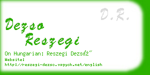 dezso reszegi business card